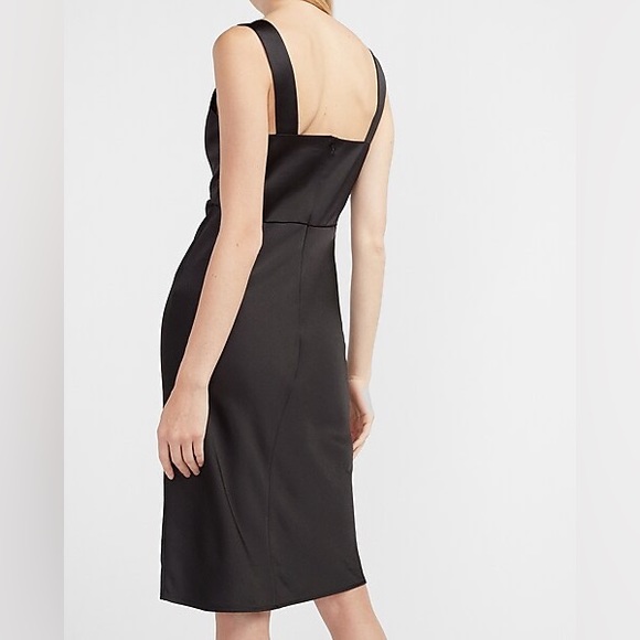 NWT Satin V neck Midi Slip Dress - Picture 2 of 8